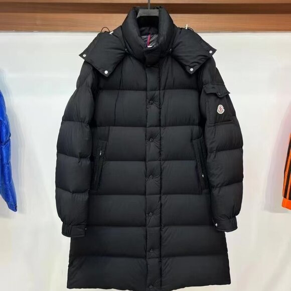 Moncler Jackets & Blazers - Moncler Maya Long Hooded Down Jacket, Black, Brand New